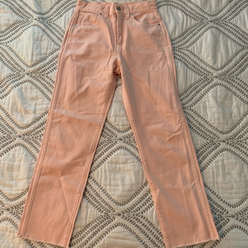 Madewell Garment Dyed Straight Jeans size 25